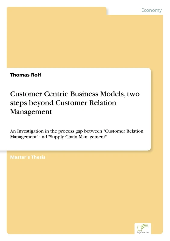 Customer Centric Business Models, two steps beyond Customer Relation Management: An Investigation in the process gap between "Customer Relation Management" and "Supply Chain Management"