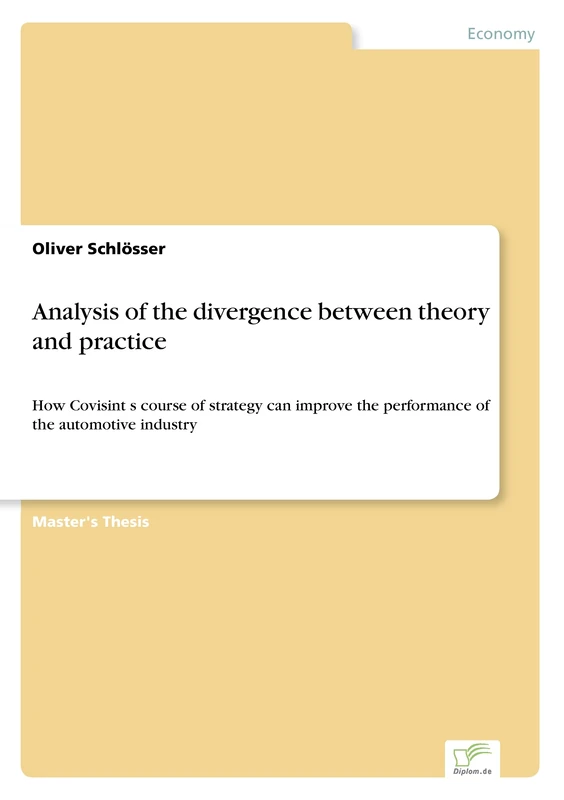Analysis of the divergence between theory and practice: How Covisint’s course of strategy can improve the performance of the automotive industry