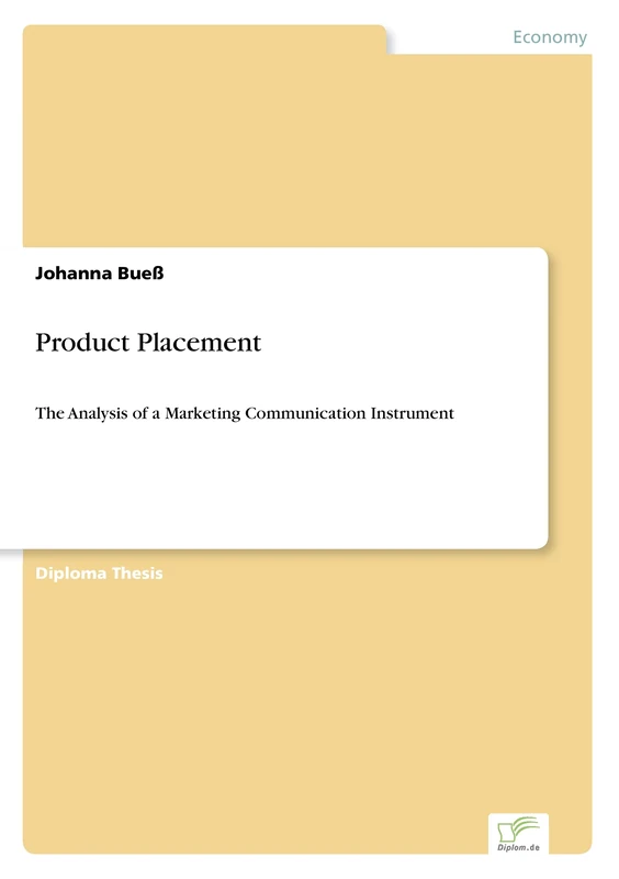 Product Placement: The Analysis of a Marketing Communication Instrument