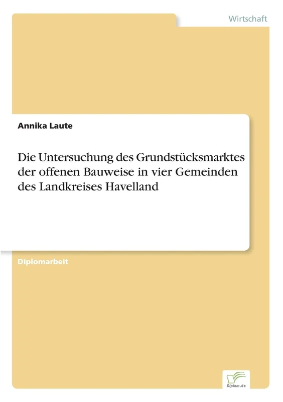 Die Untersuchung des Grundstücksmarktes der offenen Bauweise in vier Gemeinden des Landkreises Havelland - Image 1