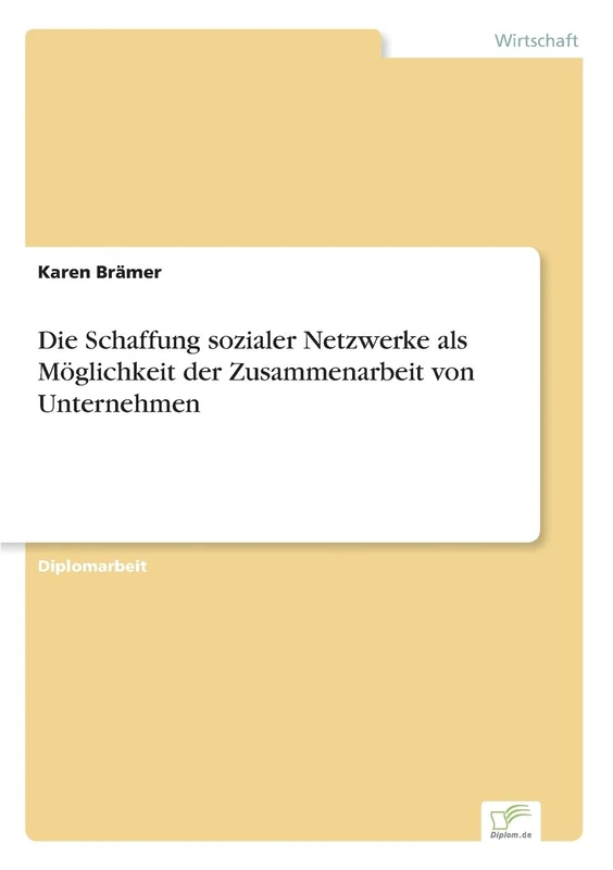 Die Schaffung sozialer Netzwerke als Möglichkeit der Zusammenarbeit von Unternehmen
