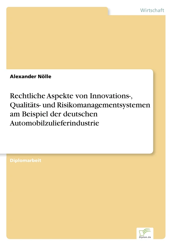 Rechtliche Aspekte von Innovations- und Risikomanagementsystemen