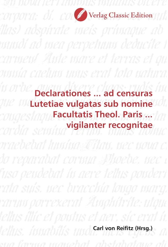 Declarationes ... ad censuras Lutetiae vulgatas sub nomine Facultatis Theol. Paris ... vigilanter recognitae - Image 1