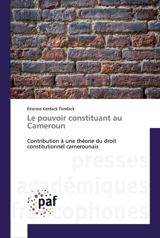 Le pouvoir constituant au Cameroun: Contribution à une théorie du droit constitutionnel camerounais