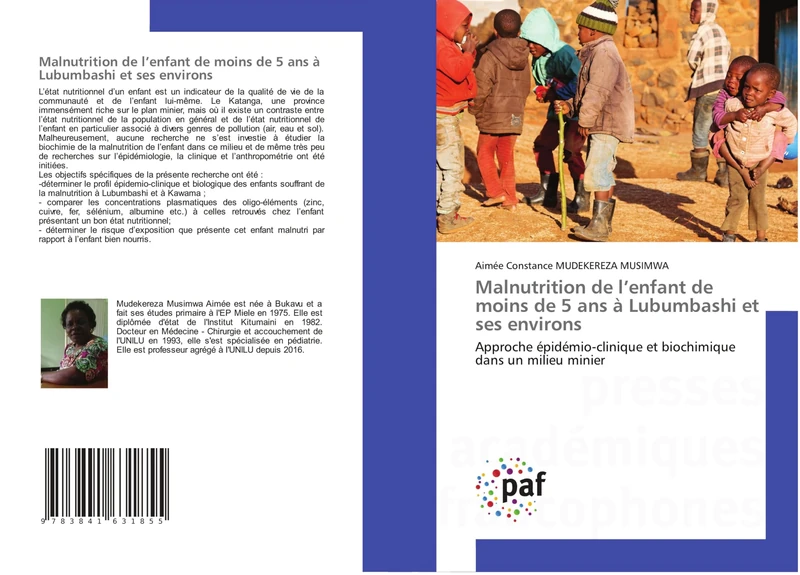 Malnutrition de l'enfant de moins de 5 ans à Lubumbashi et ses environs: Approche épidémio-clinique et biochimique dans un milieu minier - Image 1