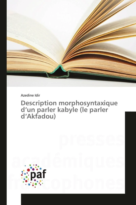 Description morphosyntaxique d’un parler kabyle (le parler d’Akfadou) (Omn.Pres.Franc.) - Image 1