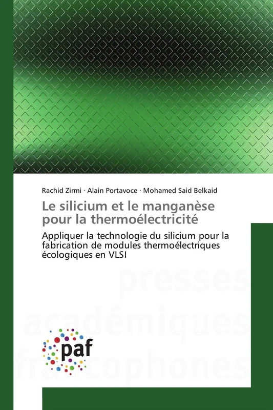 Le silicium et le manganèse pour la thermoélectricité: Appliquer la technologie du silicium pour la fabrication de modules thermoélectriques écologiques en VLSI (Omn.Pres.Franc.)
