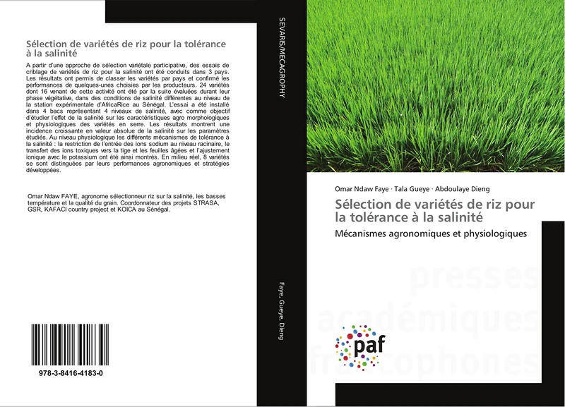 Sélection de variétés de riz pour la tolérance à la salinité: Mécanismes agronomiques et physiologiques