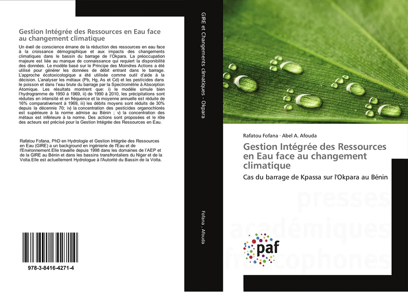 Gestion Intégrée des Ressources en Eau face au changement climatique: Cas du barrage de Kpassa sur l'Okpara au Bénin