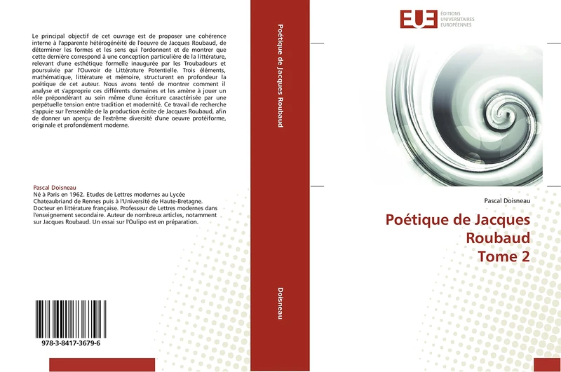 Poétique de Jacques Roubaud Tome 2 (Omn.Univ.Europ.)