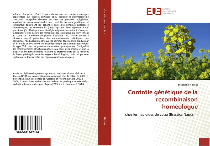 Contrôle génétique de la recombinaison homéologue: chez les haploides de colza (Brassica Napus l.)