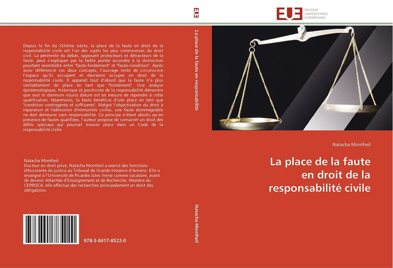 La place de la faute en droit de la responsabilité civile (Omn.Univ.Europ.)