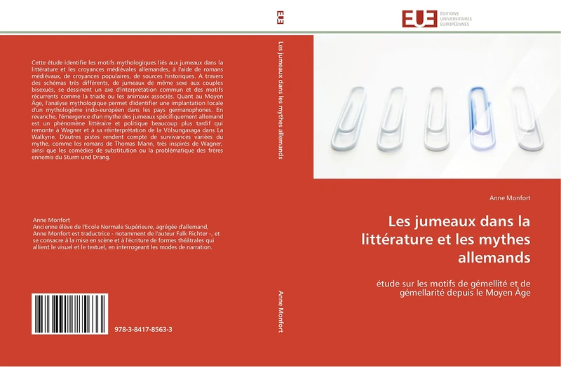Les jumeaux dans la littérature et les mythes allemands: étude sur les motifs de gémellité et de gémellarité depuis le Moyen Âge (Omn.Univ.Europ.) - Image 1