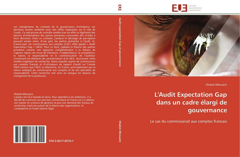 L'Audit Expectation Gap dans un cadre élargi de gouvernance: Le cas du commissariat aux comptes francais (Omn.Univ.Europ.) - Image 1