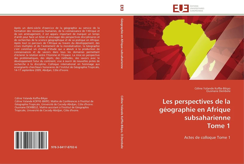 Les perspectives de la géographie en Afrique subsaharienne Tome 1: Actes de colloque Tome 1 - Image 1