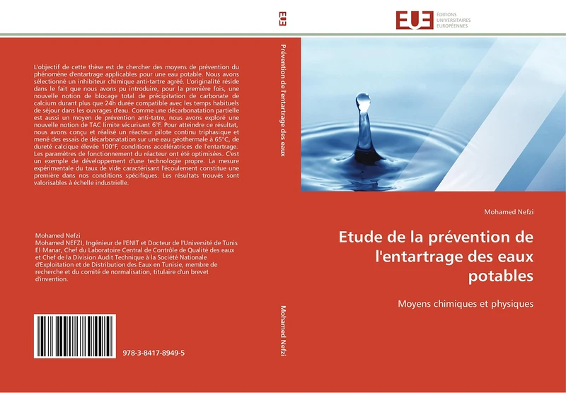 Etude de la prévention de l'entartrage des eaux potables: Moyens chimiques et physiques (Omn.Univ.Europ.)