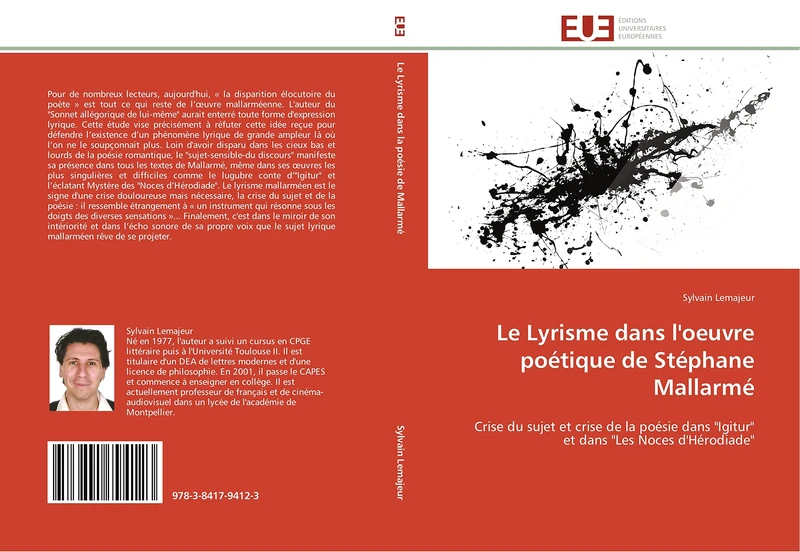 Le Lyrisme dans l'oeuvre poétique de Stéphane Mallarmé: Crise du sujet et crise de la poésie dans "Igitur" et dans "Les Noces d'Hérodiade" (Omn.Univ.Europ.) - Image 1