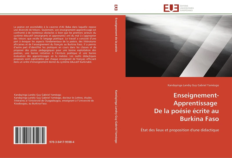 Enseignement-Apprentissage De la poésie écrite au Burkina Faso: État des lieux et proposition d'une didactique (Omn.Univ.Europ.) - Image 1