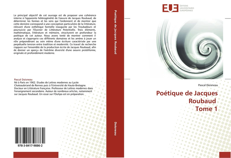 Poétique de Jacques Roubaud Tome 1 (Omn.Univ.Europ.)