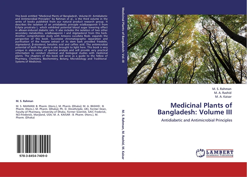 Medicinal Plants of Bangladesh: Volume III: Antidiabetic and Antimicrobial Principles