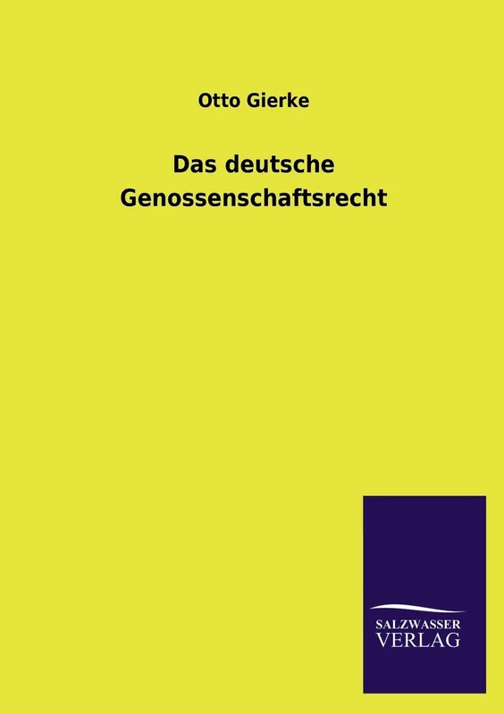 Das deutsche Genossenschaftsrecht
