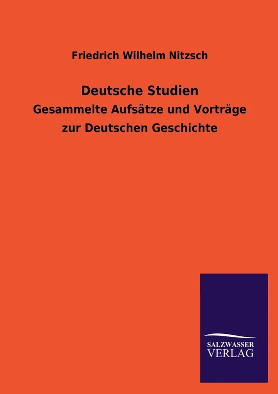 Salzwasser-Verlag Deutsche Studien - German History Book