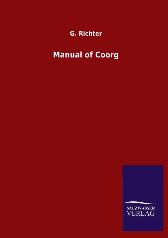 Manual of Coorg - Image 1
