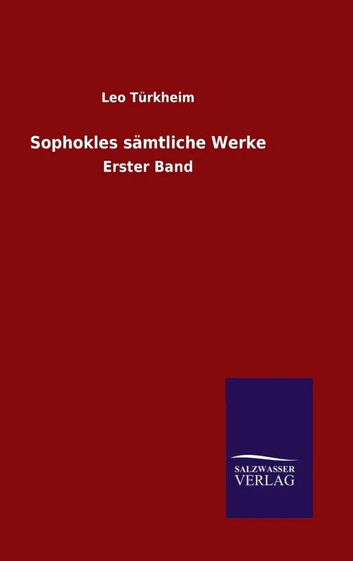 Sophokles sämtliche Werke: Erster Band - Image 1