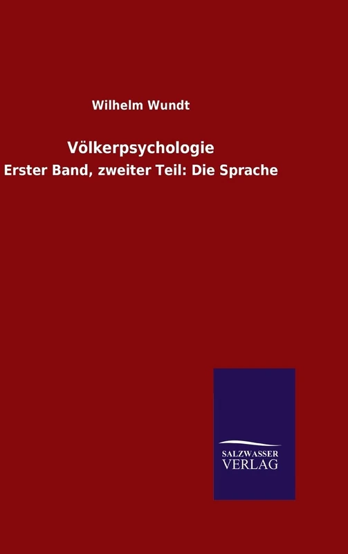 Völkerpsychologie: Erster Band, zweiter Teil: Die Sprache - Image 1
