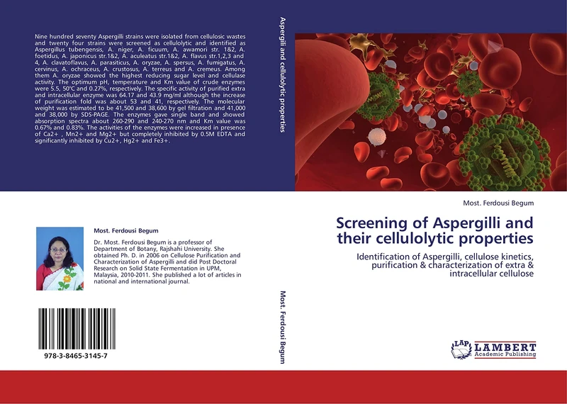 Screening of Aspergilli and their cellulolytic properties: Identification of Aspergilli, cellulose kinetics, purification & characterization of extra & intracellular cellulose