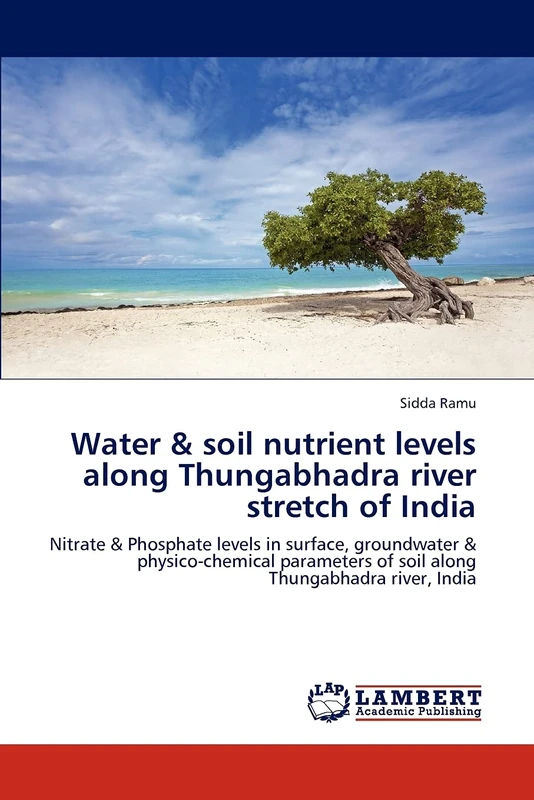 Water & soil nutrient levels along Thungabhadra river stretch of India: Nitrate & Phosphate levels in surface, groundwater & physico-chemical parameters of soil along Thungabhadra river, India