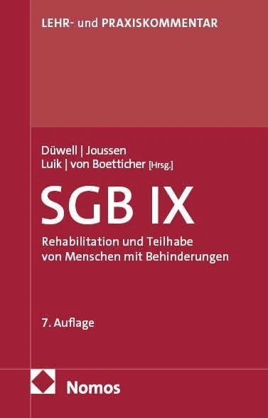 Nomos Sozialgesetzbuch IX - SGB IX Rehabilitation and Participation