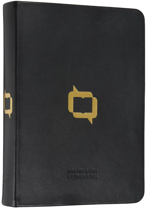 MacArthur Studienbibel - Schlachter 2000 (Softcover, schwarz, edler Rotgoldschnitt): Kalbsleder-Ausgabe (flexibler Einband), schwarz, Goldprägung, Rotgoldschnitt - Fadenheftung
