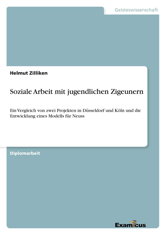 Soziale Arbeit mit jugendlichen Zigeunern: Ein Vergleich von zwei Projekten in Düsseldorf und Köln und die Entwicklung eines Modells für Neuss
