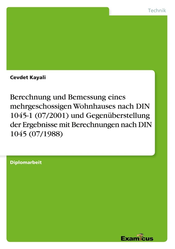 Examicus Verlag - DIN 1045 Calculation and Comparison Book