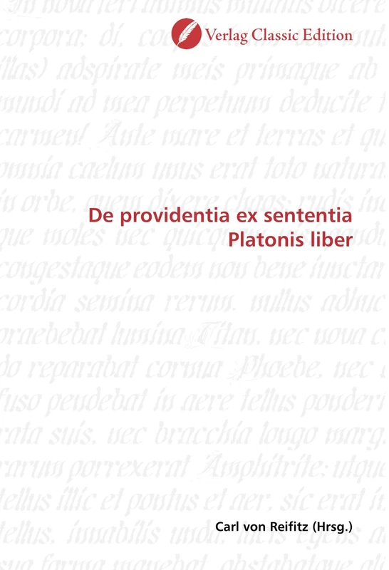 De providentia ex sententia Platonis liber