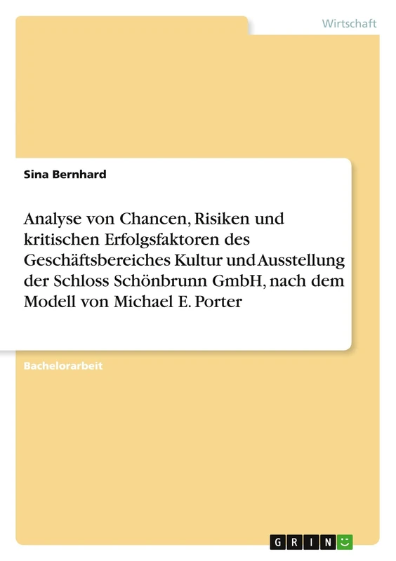 Analyse von Chancen, Risiken und kritischen Erfolgsfaktoren des Geschäftsbereiches Kultur und Ausstellung der Schloss Schönbrunn GmbH, nach dem Modell von Michael E. Porter - Image 1