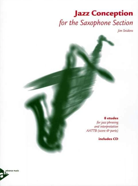Jazz Conception: 8 etudes arranged for 5 saxophones (AATTB) and 3-part rhythm section. 5 saxophones (AATTBar); Rhythm Section optional. Partition et parties. - Image 1