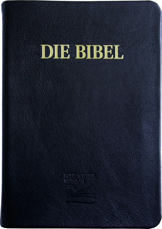 Schlachter 2000 Bibel - Großdruckausgabe (Softcover, schwarz, Goldschnitt): Großdruckausgabe, Rindleder-Einband (flexibel), Goldschnitt, Fadenheftung / ohne Parallelstellen