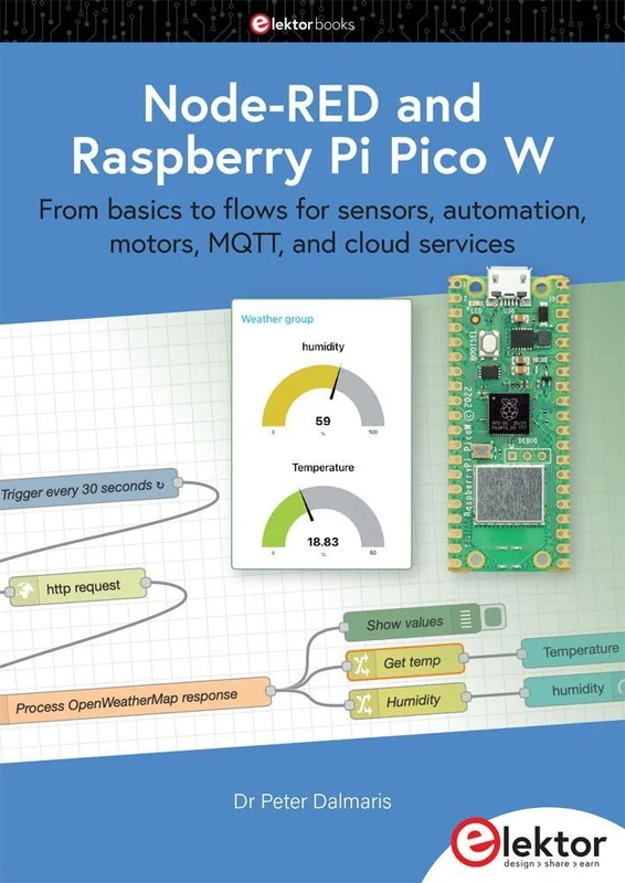 Node-RED and Raspberry Pi Pico W: from basics to flows for sensors, automation, motors, MQTT, and cloud services