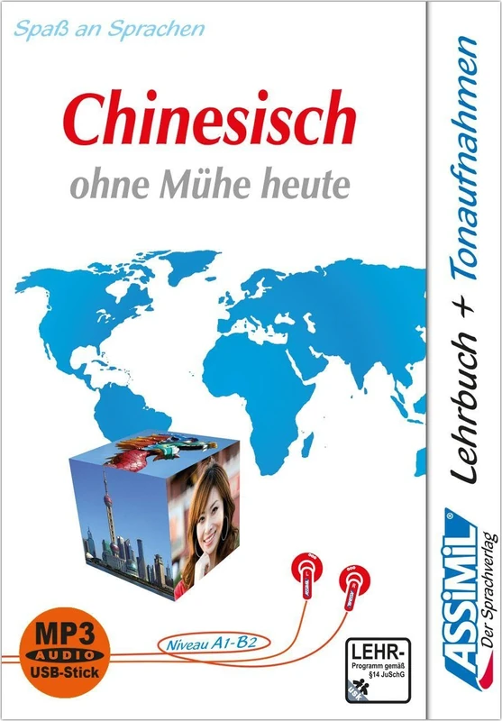 ASSiMiL Chinesisch ohne Mühe heute - MP3-Sprachkurs - Niveau A1-B2: Selbstlernkurs für Deutschsprechende, Lehrbuch + MP3-Audiodateien auf USB-Stick