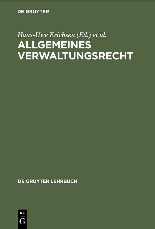 Allgemeines Verwaltungsrecht (de Gruyter Lehrbuch)