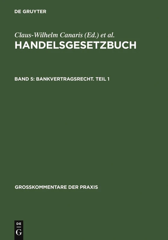 Bankvertragsrecht. Teil 1: Band 4: 343-382 (Großkommentare Der Praxis) - Image 1