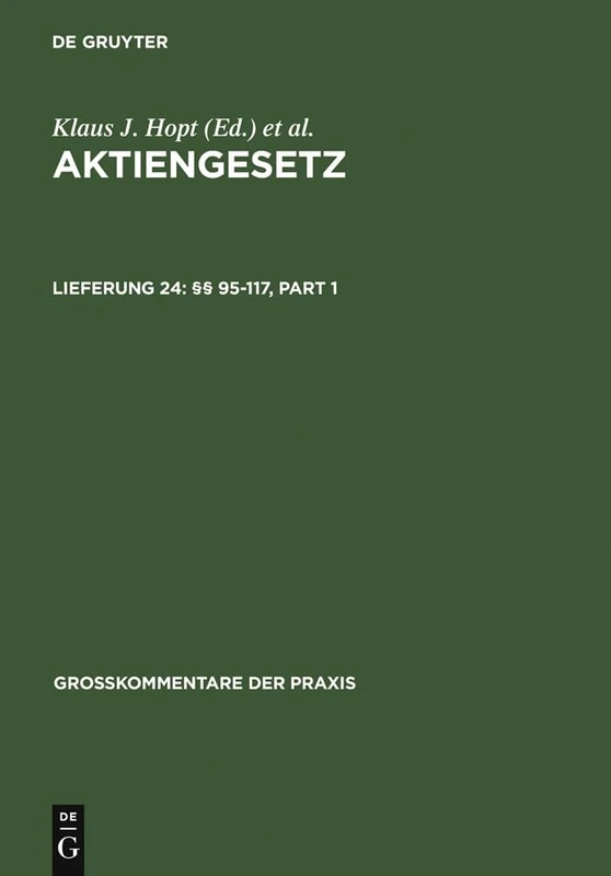 §§ 95-117: §§ 95-117 (Großkommentare Der Praxis)