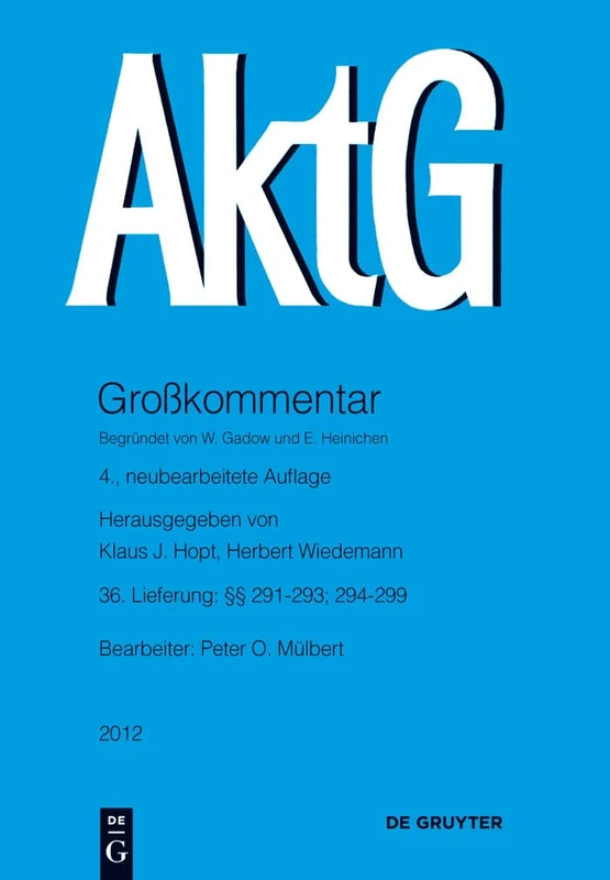 §§ 291-293, 294-299 (Großkommentare Der Praxis)