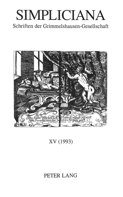 Simpliciana: Schriften Der Grimmelshausen-Gesellschaft XV (1993): 15 - Image 1