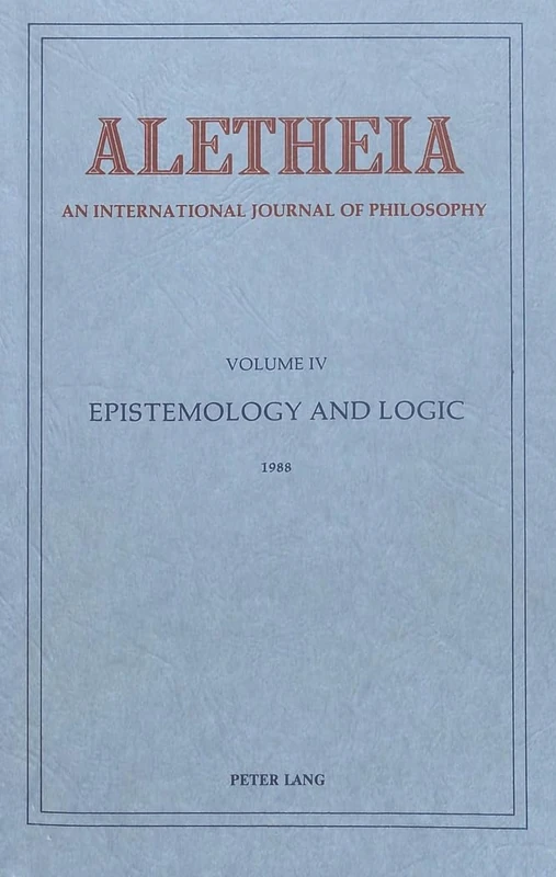 Aletheia: An International Yearbook of Philosophy: 7