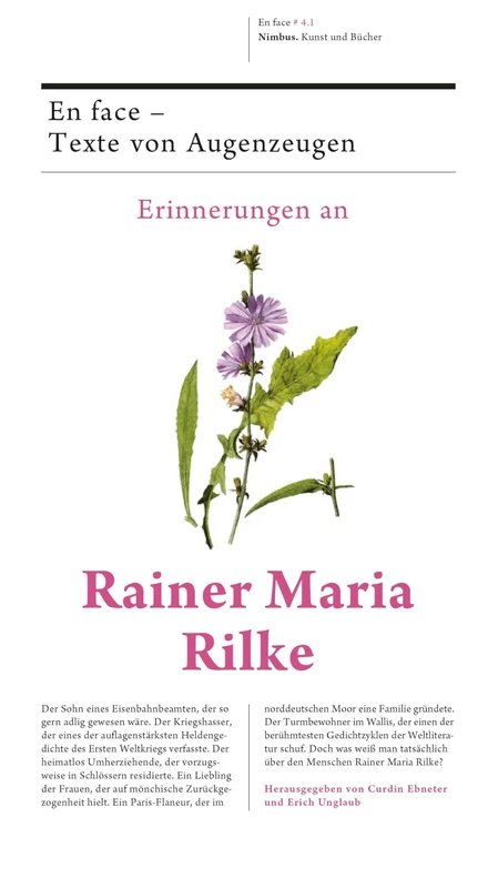 Erinnerungen an Rainer Maria Rilke: En face - Texte von Augenzeugen - Image 1