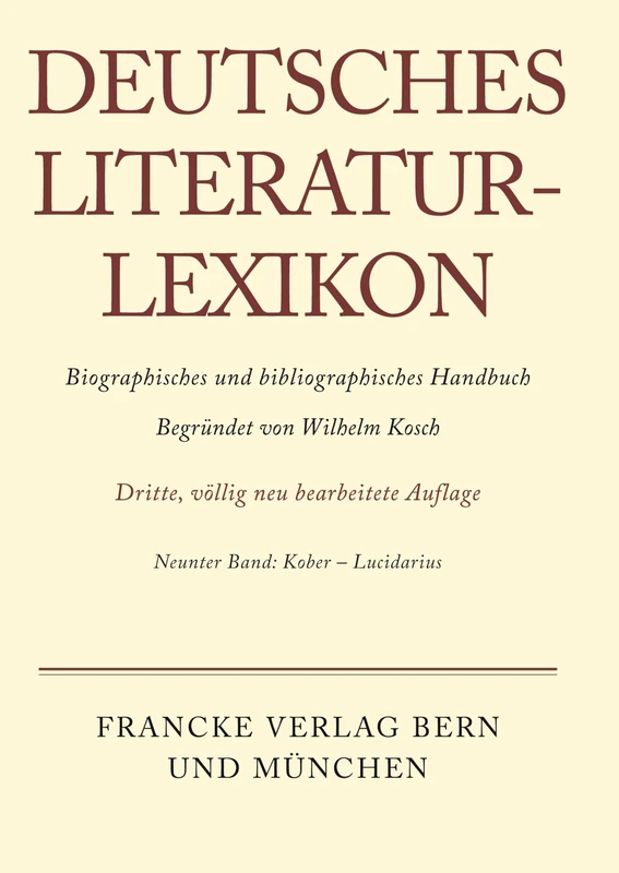 Deutsches Literatur-Lexikon, Band 9, Kober - Lucidarius