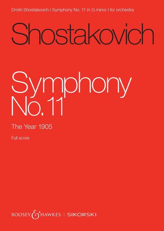 Symphony No 11 - The Year 1905 - Full Score - Sikorski Musikverlage SIK2511